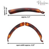Parcelona French Large 5 1/2" Celluloid Banana Hair Clip for Women and Girls