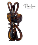 Parcelona French Tropical Butterfly Shell Extra Large Celluloid Hair Claw Clip