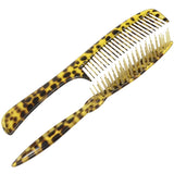 Parcelona French Leopard Print Large Brush Hair Combs for Women & Girls