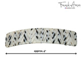 French Amie Long Rectangle Handmade Large Hair Barrette Clip for Women N Girls