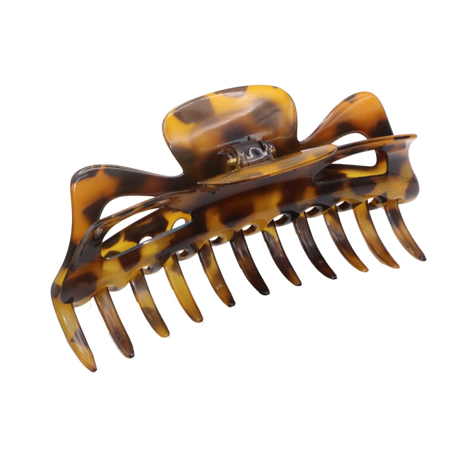 Parcelona French Classic Jumbo Large 5 1/2" Celluloid Hair Claw Clip for Women