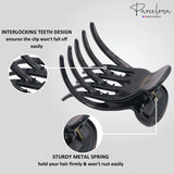 Parcelona French Basic Curved Paw Medium Celluloid Yoga Hair Claw for Women