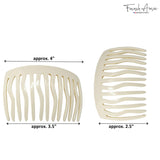 French Amie Fab 13 Teeth Medium Handmade Celluloid Side Hair Comb for Women