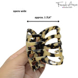 French Amie Hump Small 2 3/4" Celluloid Handmade Jaw Hair Claw Clip
