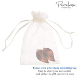 Parcelona French Autumn Leaf Shell Small Celluloid Hair Clip Barrettes(2 Pcs)