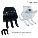 Parcelona French Classic Large Pony Celluloid Jaw Hair Claw for Women and Girls