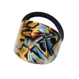 French Amie Curve Oval Celluloid Handmade Ponytail Elastic Hair Tie for Women
