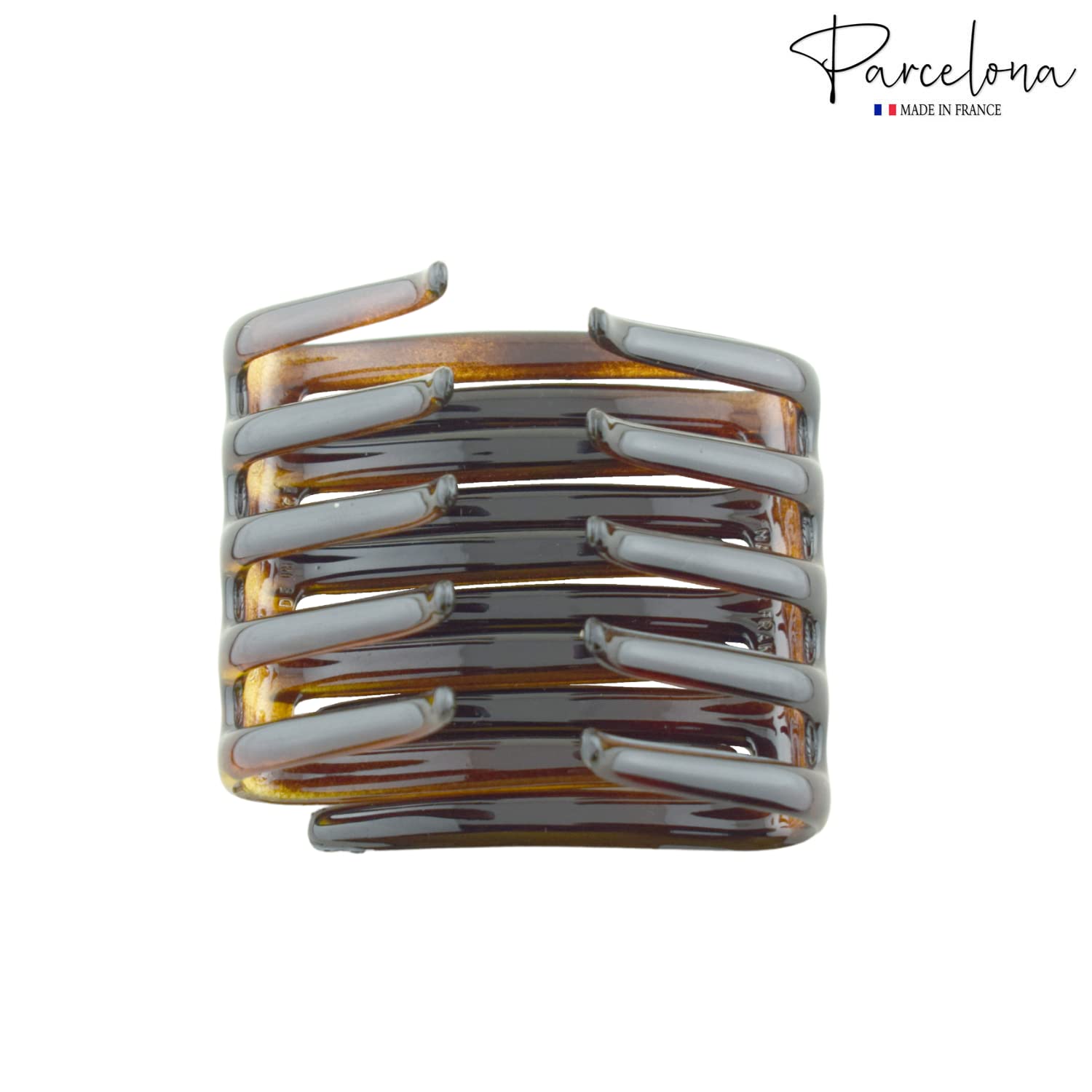Parcelona French Crab Interlocking Medium Cellulose Hair Side Comb for Women
