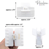 Parcelona French Checkered Small Celluloid Jaw Hair Claw Clamps for Women(2 Pcs)