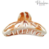 Parcelona French Rain Drop 4" Large Celluloid Jaw Hair Claw for Women