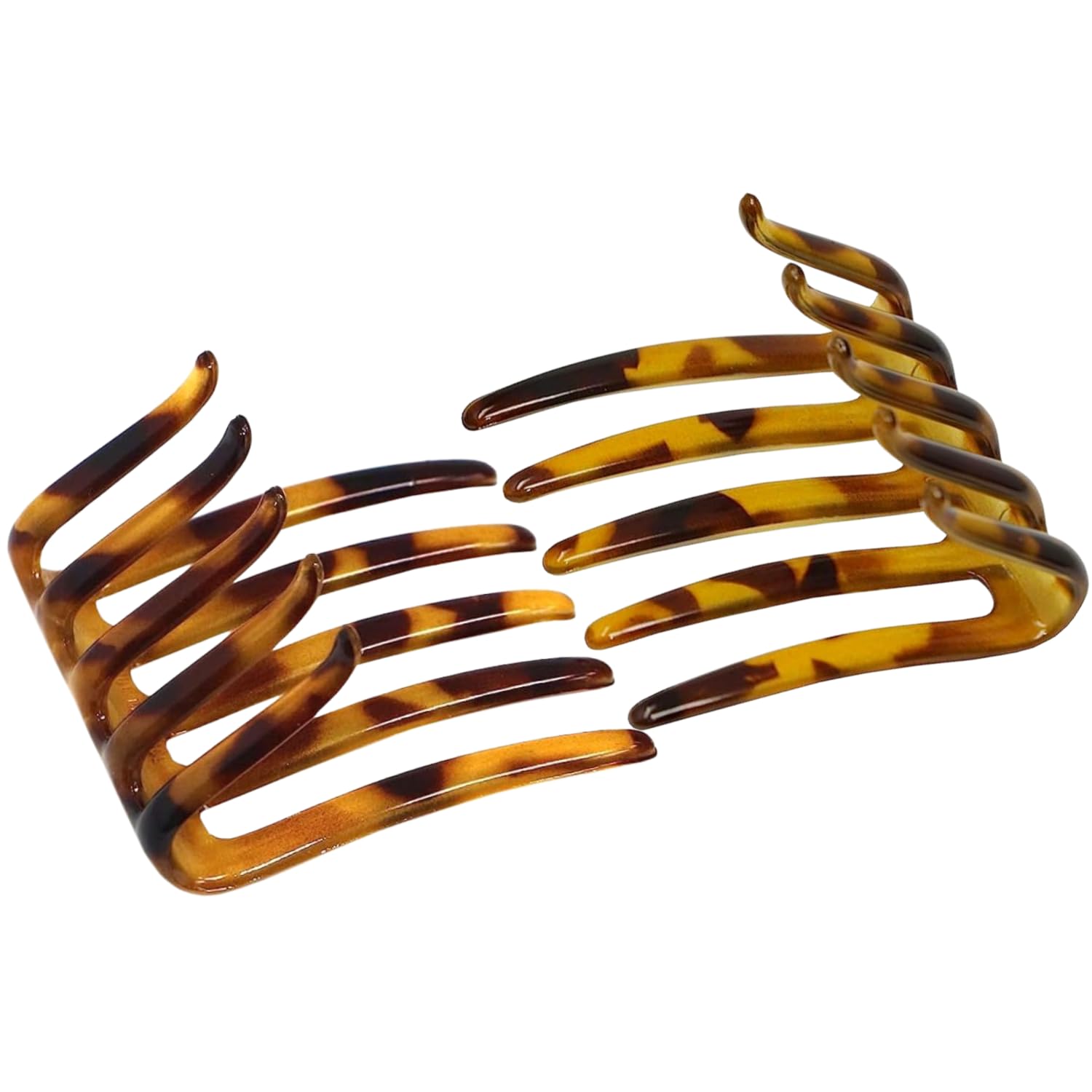 Parcelona French Crab Interlocking Medium Cellulose Hair Side Comb for Women