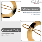 French Amie Mini Circle Celluloid Handmade Hair Clips Snap on Side Slide Clip