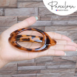 Parcelona French Buckle Cut Out Savana Large 4” Celluloid  Hair Clip Barrette