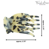 French Amie Bear Paw Small 2 ¾” Celluloid Handmade Yoga Jaw Hair Claw for Women
