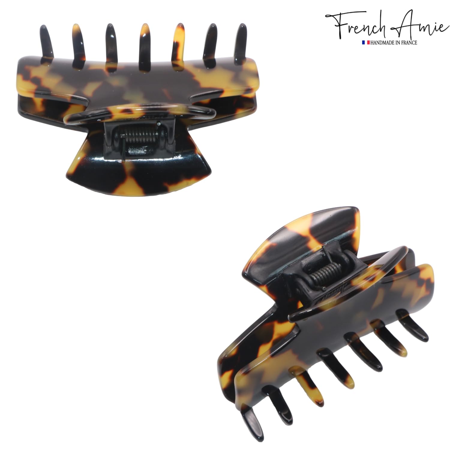 French Amie Chic Medium 2 1/4 Inch Handmade Cellulose Jaw Hair Claw
