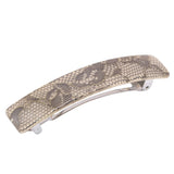 French Amie Oblong 3 1/2" Celluloid Handmade Automatic Hair Barrette for Women