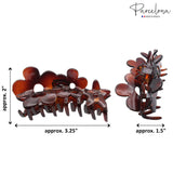 Parcelona French Flower Medium Tortoise Shell Jaw Hair Claw Clamp