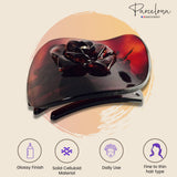 Parcelona French Onde Small 2 3/4" Celluloid Side Slide in Hair Claw for Women