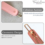 French Amie Rounded Oblong Small 2.5"Tige Boule Metal Clasp Hair Barrettes