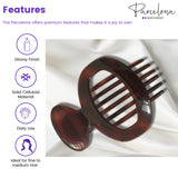 Parcelona French Duck Beak Oval Shell Celluloid Large Hair Claw for Women