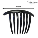 Parcelona French Twist 7 Teeth Large Celluloid Side Hair Combs for Women(2 Pcs)