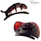 Parcelona French Onde Small 2 3/4" Celluloid Side Slide in Hair Claw for Women