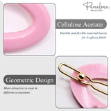 Parcelona French Eggie Oval Mini Snap on Hair Clips for Girls and Women