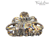 French Amie Flower Bloom 3" Handmade Celluloid No Slip Grip Hair Claw Clip