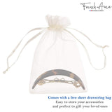 French Amie Curved Small Celluloid Handmade Hair Barrette for Women and Girls