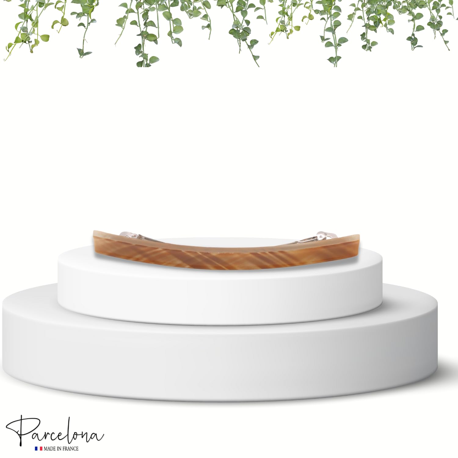 Parcelona French Long and Thin Large Cellulose Hair Barrette for Women and Girls