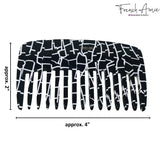 French Amie Pocket Comb Small Cellulose Handmade Wide Tooth Non Static Hair Comb