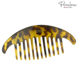 Parcelona French Alice Large Celluloid 12 Teeth Side Hair Combs for Women 2 Pcs