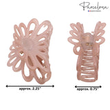 Parcelona French Plume Medium 3" Celluloid Acetate Hair Claw for Women and Girls