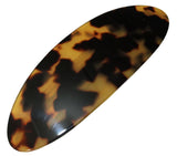 French Amie Fine Oval Medium Celluloid Handmade Automatic Hair Clip Barrette