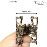 French Amie Classic Butterfly 3" Handmade Cellulose Interlocking Teeth Hair Claw