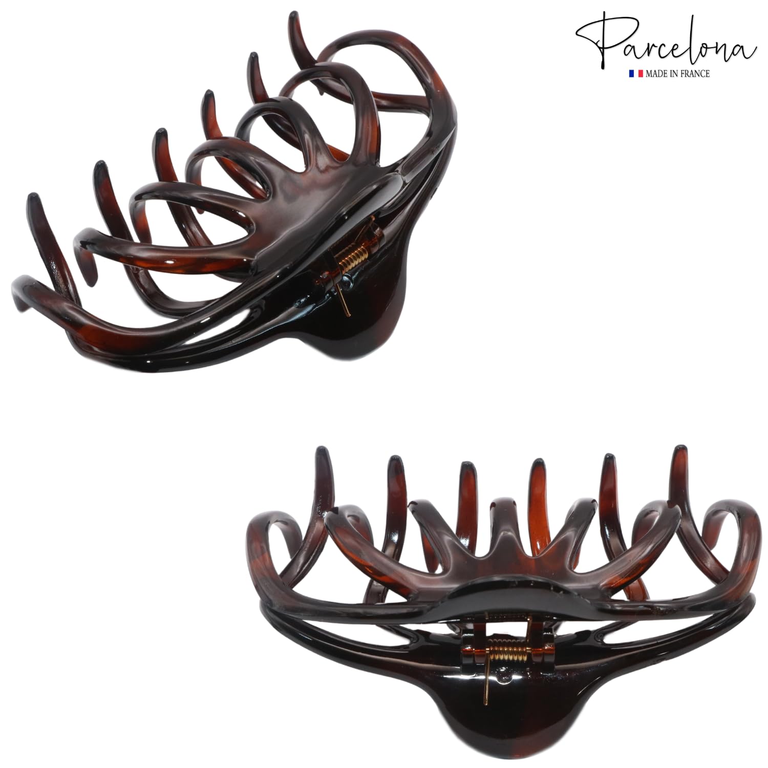 Parcelona French Dendrite Medium Cellulose Jaw Hair Claw for Women and Girls