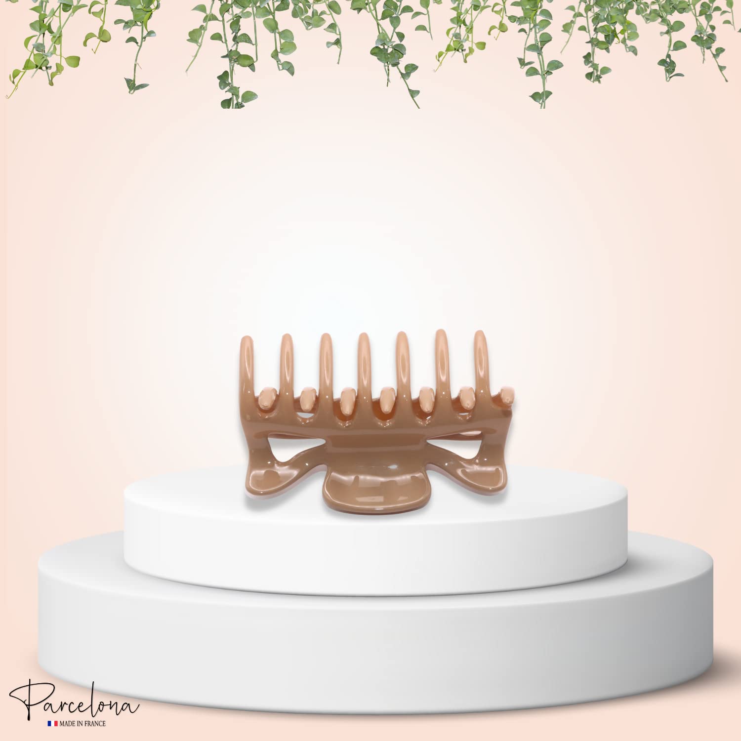 Parcelona French Classic 3" Medium Cellulose Covered Spring Hair Claw Clip