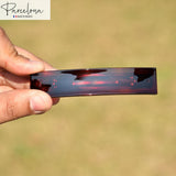 Parcelona French Oblong Tortoise Shell Medium Celluloid Hair Barrette for Women