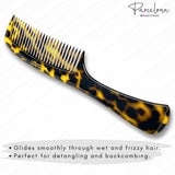 Parcelona French Wide Tooth Yellow Tokyo Large 8 3/4” Set of 2 Professional Hair