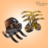 Parcelona French Classic Large Pony Celluloid Jaw Hair Claw for Women and Girls