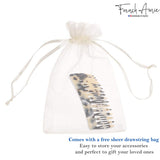 French Amie 16 Teeth White Tokyo Medium Handmade Flexible Side Hair Comb