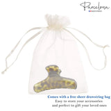 Parcelona French Flat Salon Style Medium 3 1/4" Celluloid Hair Claw for Women