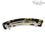 French Amie Long Rectangle Handmade Large Hair Barrette Clip for Women N Girls