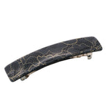 French Amie Oblong 3 1/2" Celluloid Handmade Automatic Hair Barrette for Women
