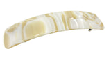 French Amie Long Rectangle Handmade Large Hair Barrette Clip for Women N Girls