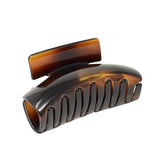 Parcelona French Oblong Shell Medium Celluloid Jaw Hair Claw Clip Clutcher