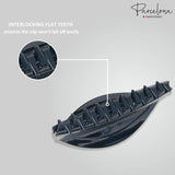 Parcelona French Thin Arch Cutout Set of 2 Shell & Black Small Hair Claws