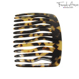 French Amie Fab 13 Teeth Medium Handmade Celluloid Side Hair Comb for Women