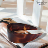 Parcelona French 2” Wide with Teeth Cellulose Celluloid Hair Headband for Women
