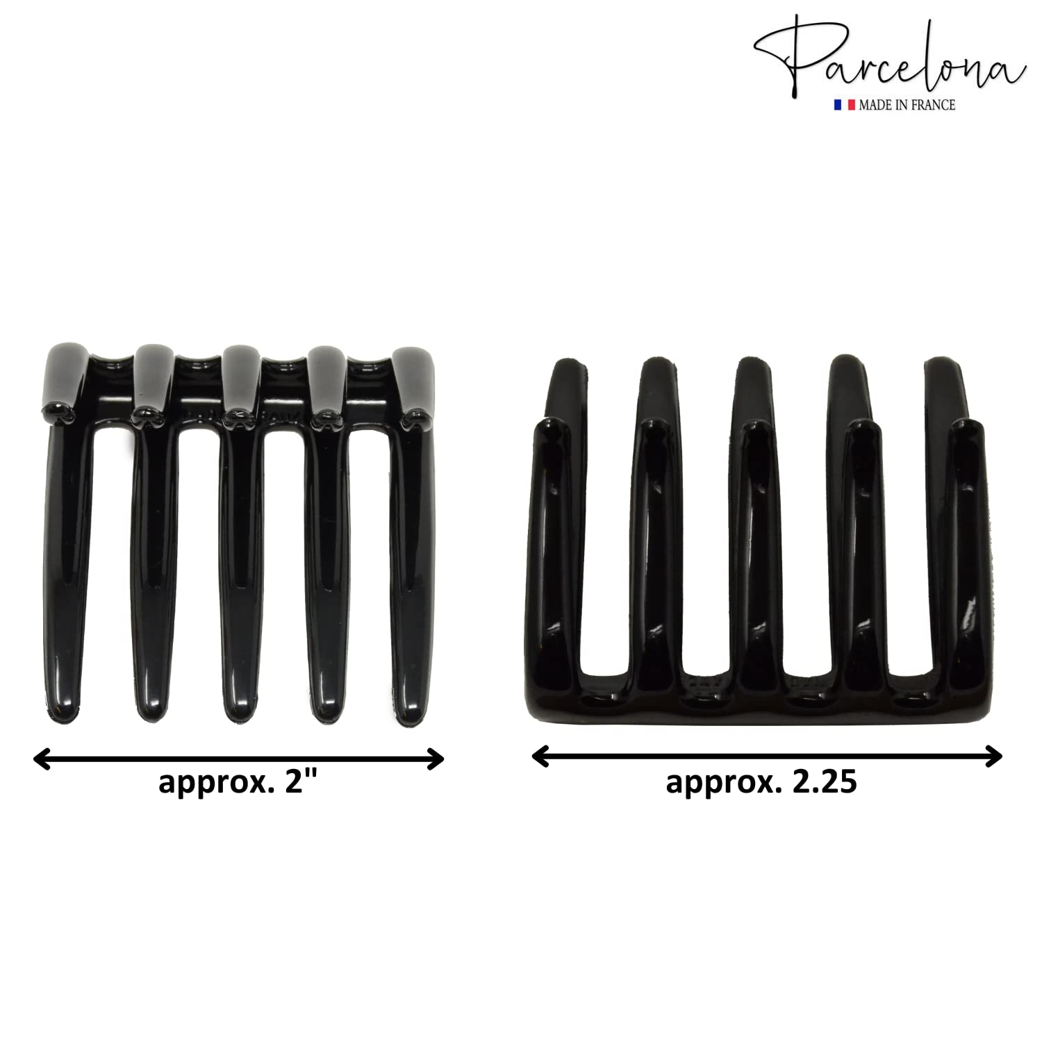 Parcelona French Crab Interlocking Medium Cellulose Hair Side Comb for Women
